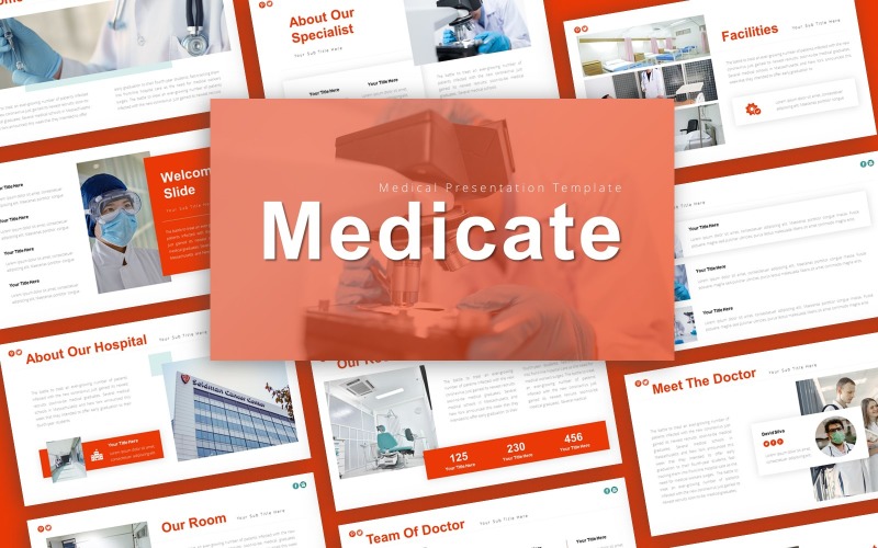 Medicate Medical Presentation PowerPoint template PowerPoint Template