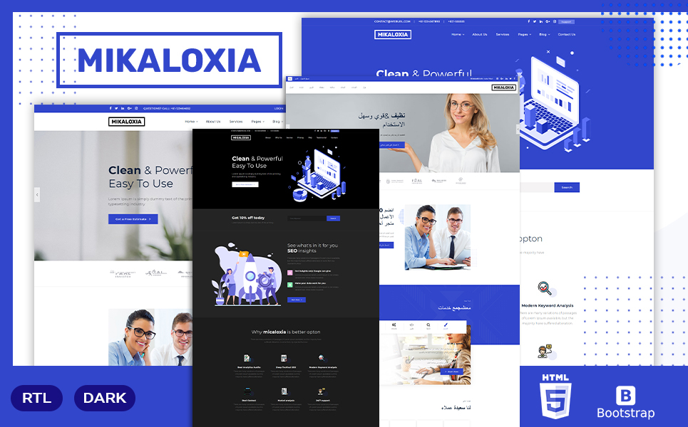 "Mikaloxia | Multipurpose Business Landing Page Template" Responsive Landingspagina Template №122126