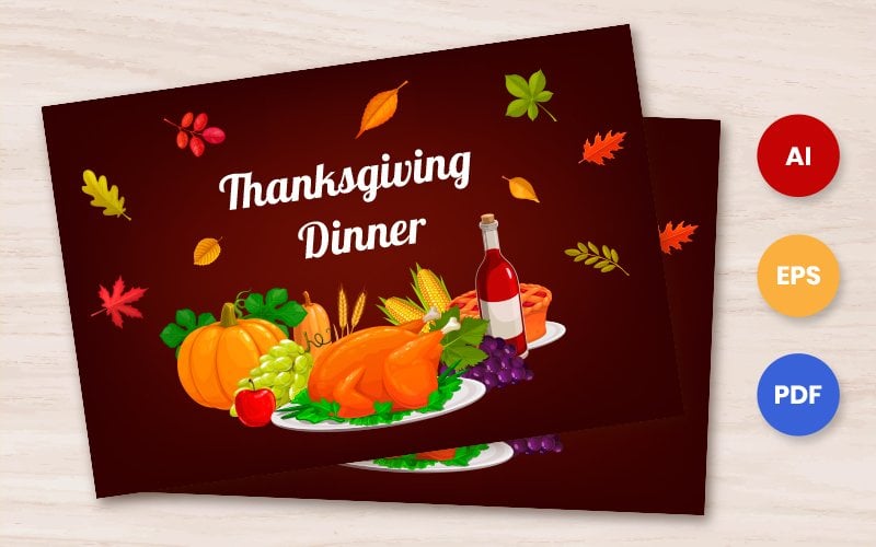 Kit Graphique #122282 Free Thanksgiving Divers Modles Web - Logo template Preview