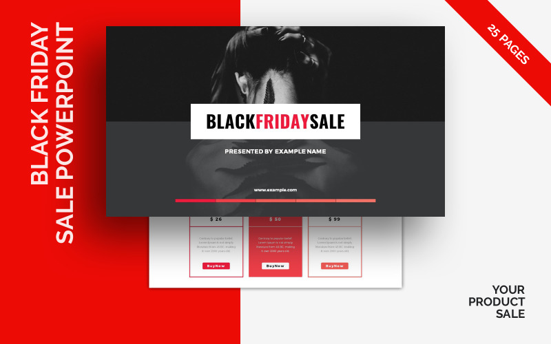 Black Friday Product Sale PowerPoint template PowerPoint Template
