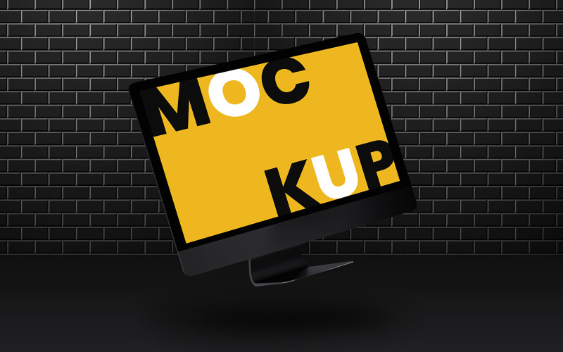 Dark Desktop product mockup Product Mockup