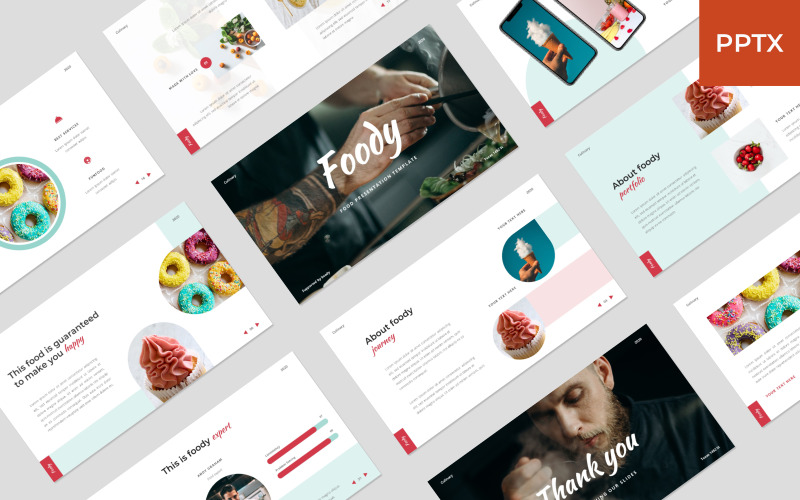 Foody - Food PowerPoint template PowerPoint Template