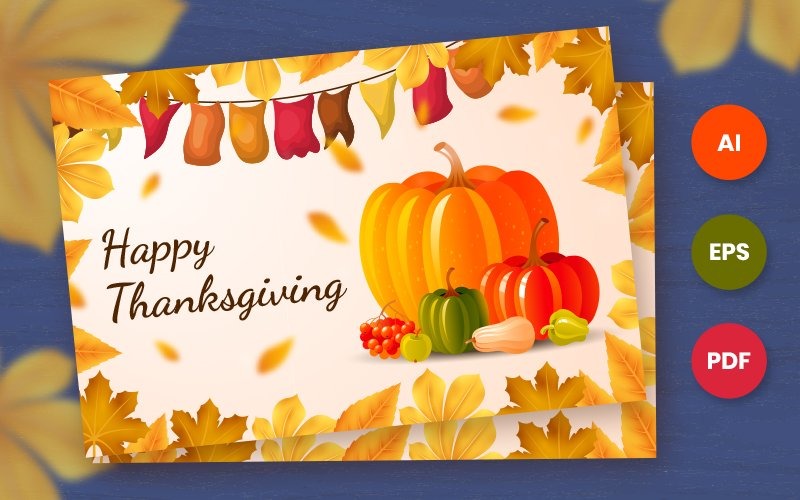 Happy Thanksgiving Autumn Clipart Background