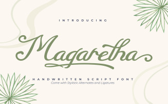 Magaretha | Handwritten Cursive Font
