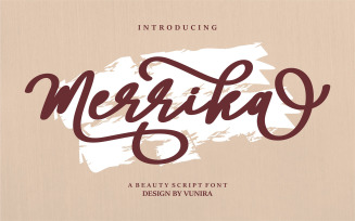 Merrika | A Beauty Cursive Font