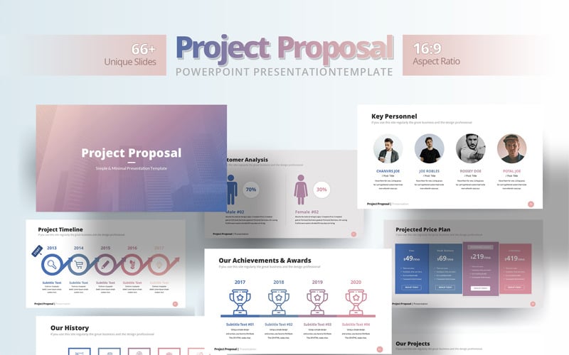 Project Proposal Presentation PowerPoint template PowerPoint Template