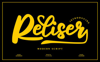 Reliser | Modern Cursive Font