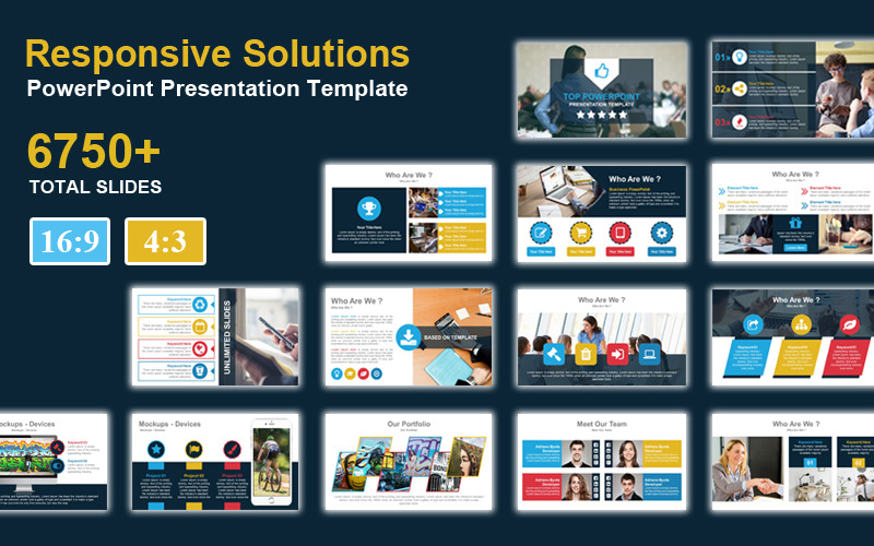 Responsive Solutions PowerPoint Presentation template PowerPoint Template