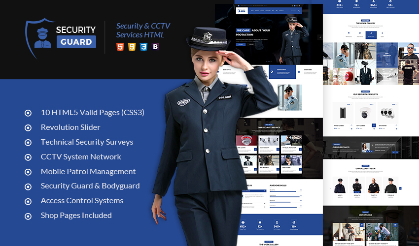 Responsivt Security Guard Services Hemsidemall #122277