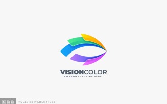 Vision Eye Color Gradient Logo Template