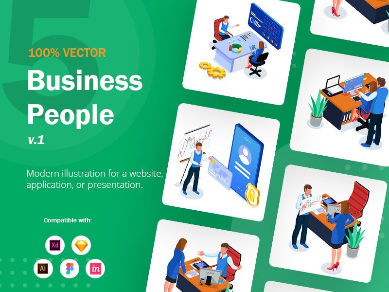 Kit Graphique #122454 Business People Divers Modles Web - Logo template Preview