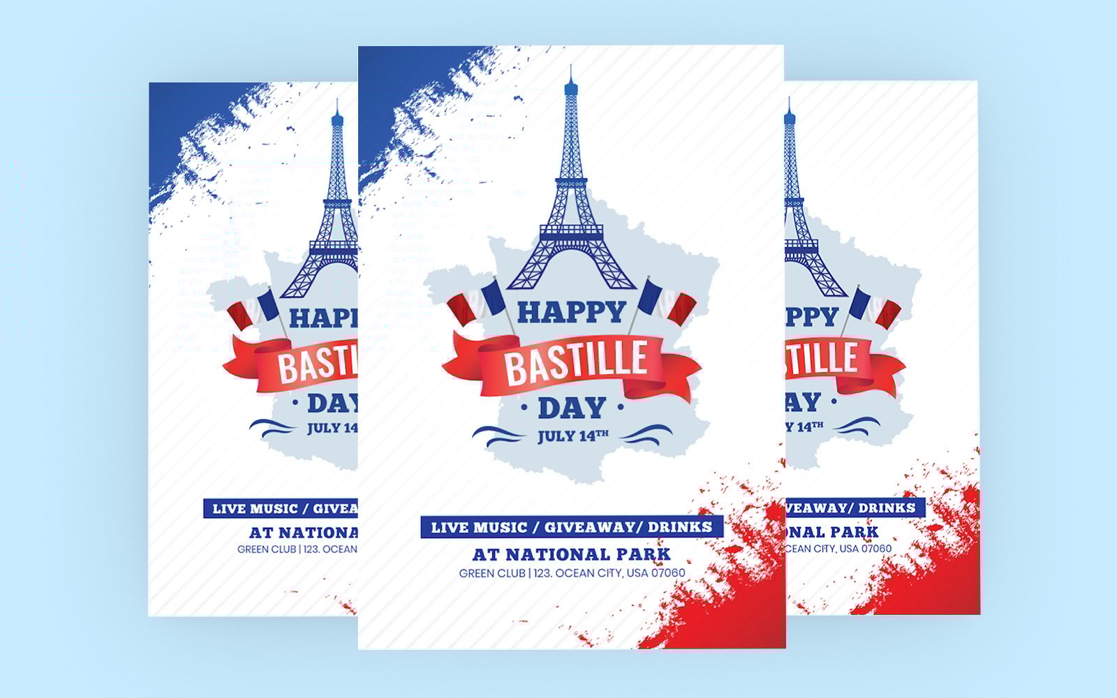 Bastille Day Template de Identidade Corporativa №122481
