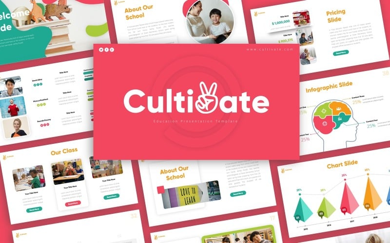 Cultivate Education Presentation PowerPoint template PowerPoint Template