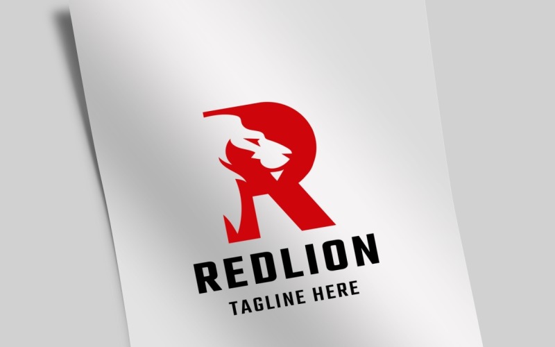 Red Lion Letter R v.3 Logo Template
