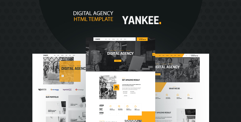 Responsive Yankee - Digital Agency Web Sitesi #122460