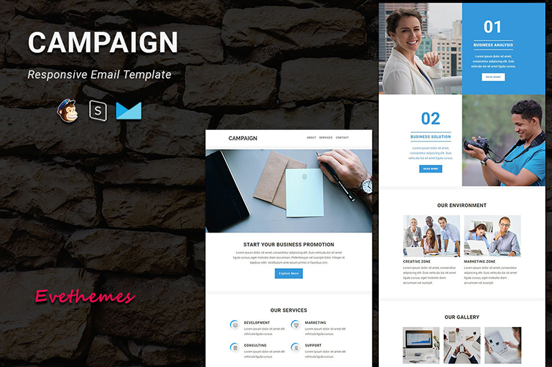 Responzivní Newsletter šablona "Campaign - Responsive Email" #122457