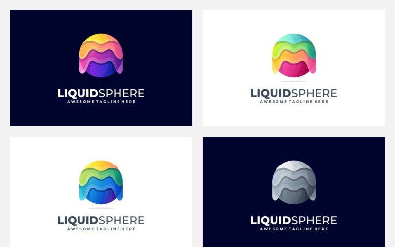Liquid Sphere Abstract Colorful Logo Template