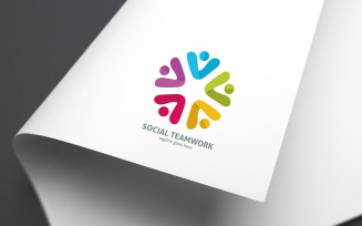 Social Teamwork Logo Template