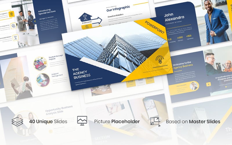 The Agency – Business PowerPoint template PowerPoint Template