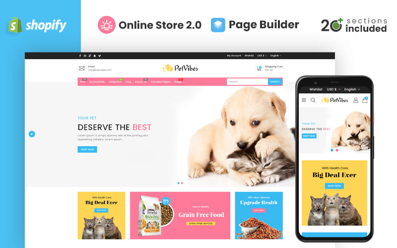 Template #122662 Dog Animal Webdesign Template - Logo template Preview