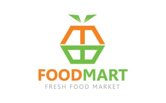 Food Mart, Basket Mart, BM Logo Template