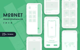 Mobnet Mobile Wireframe Kit UI Elements