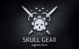 Skull Gear Logo Template