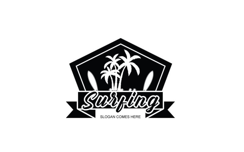 Surfing Logo Template