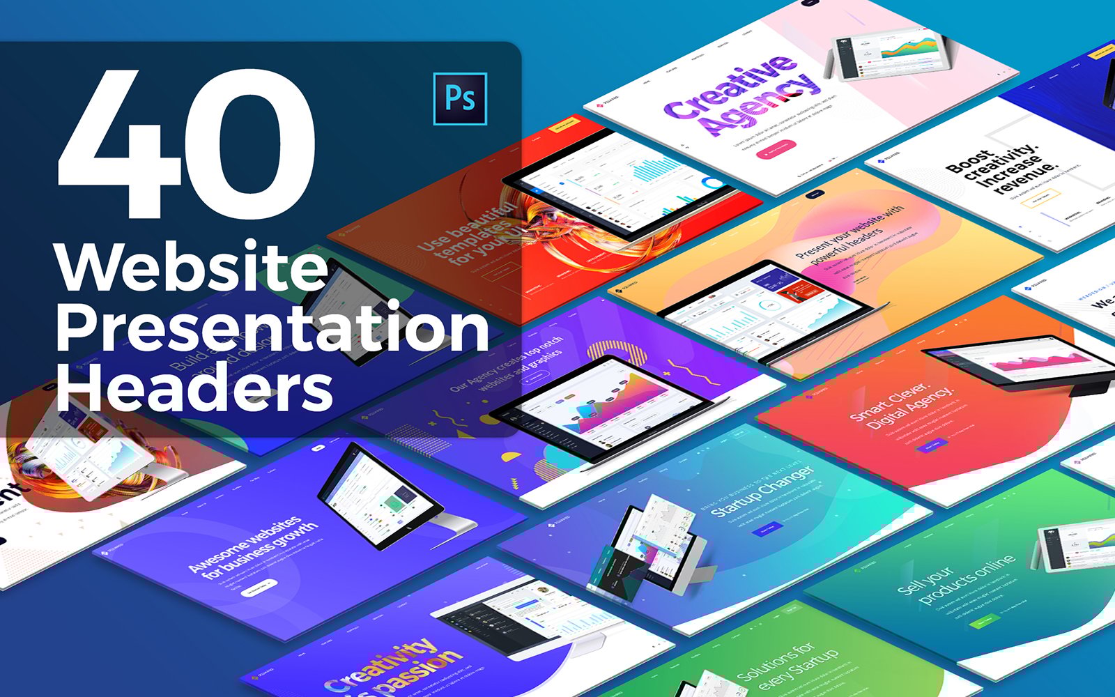 40 Website Presentation Headers №122659