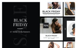 43 Black Friday Banners Social Media Template