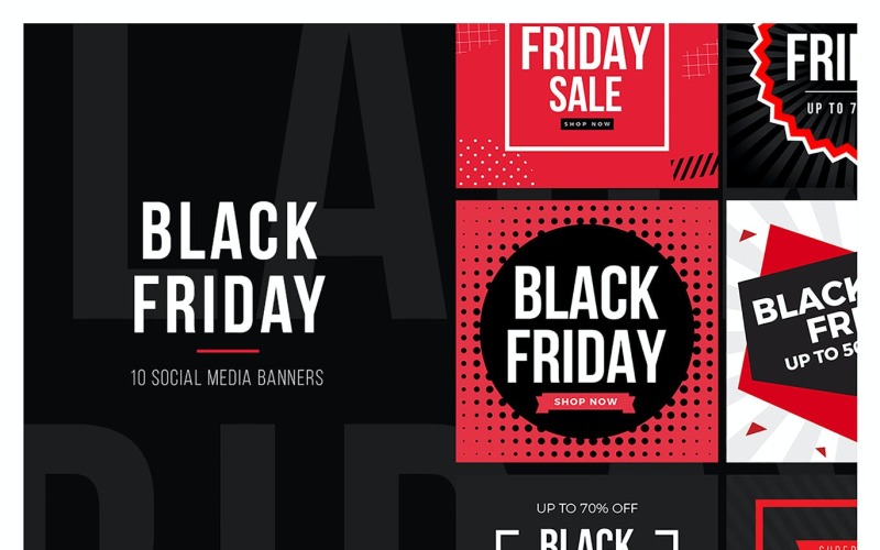 Black Friday Banners V3 Social Media Template