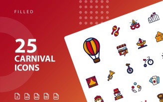 Carnival Filled Icon Set