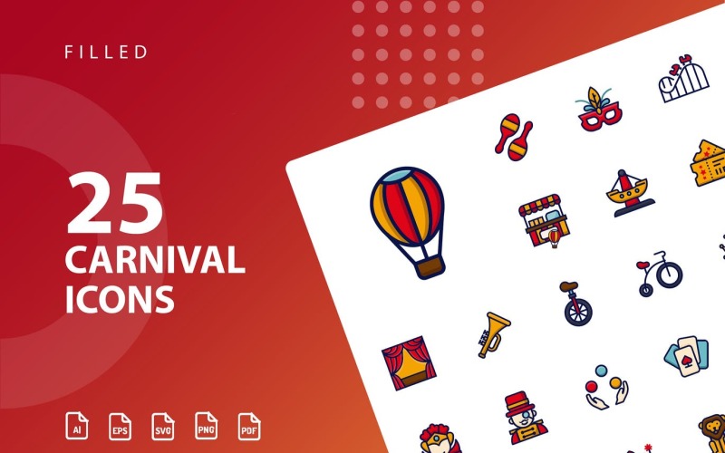 Carnival Filled Icon Set