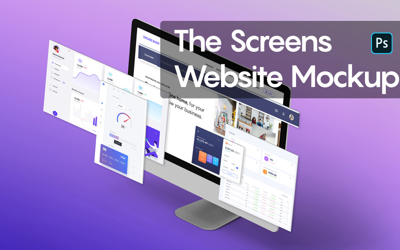 The Screens Website Presentation product mockup Product Mockup
