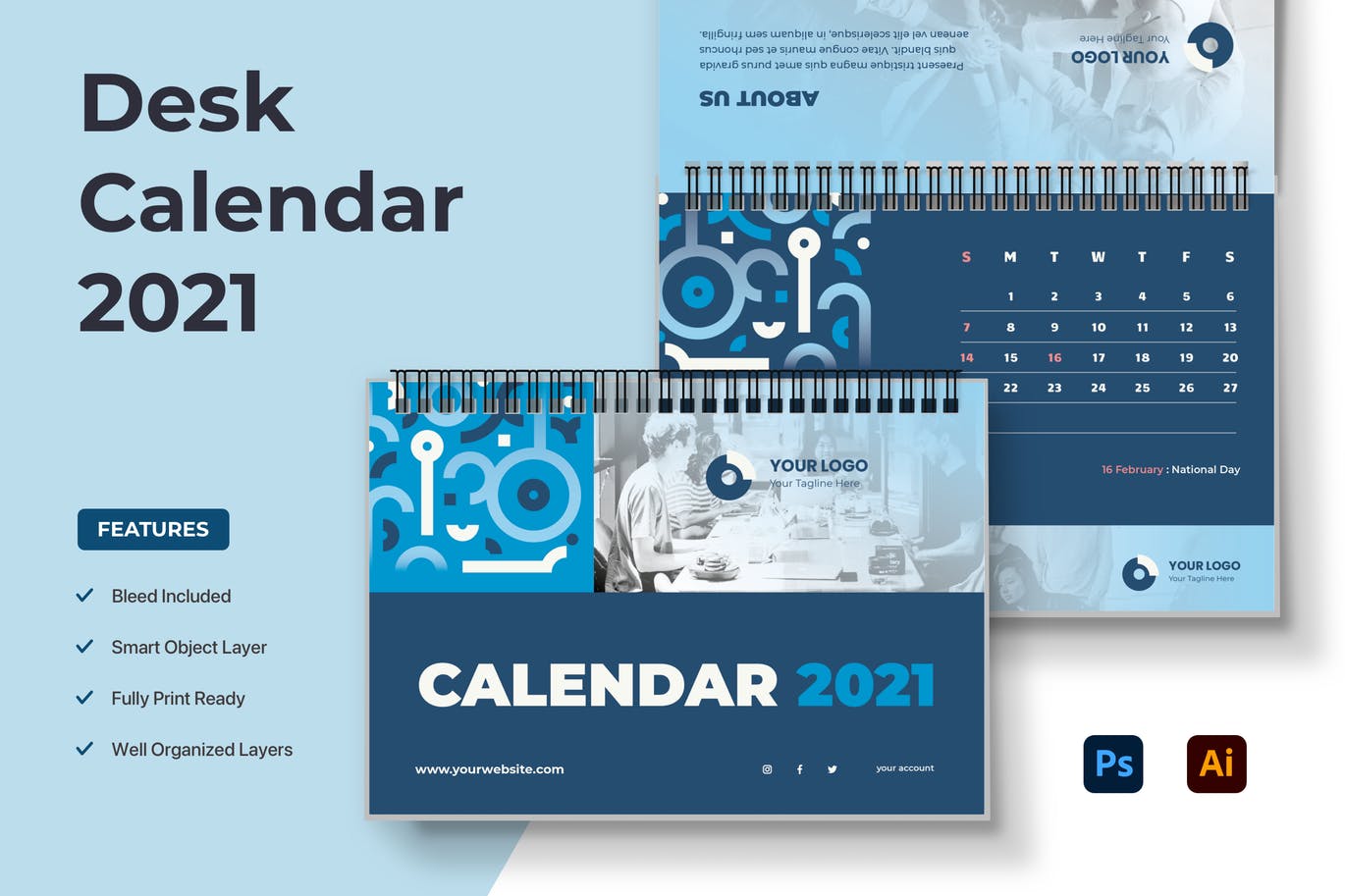 Kit Graphique #122993 Calendar 2021 Divers Modles Web - Logo template Preview