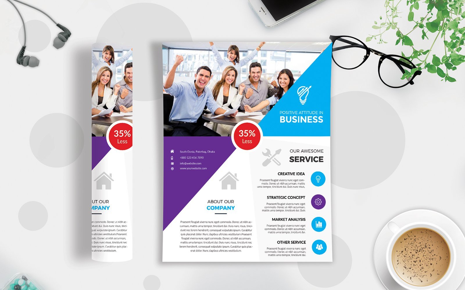 Template #123036 Agency Flyer Webdesign Template - Logo template Preview