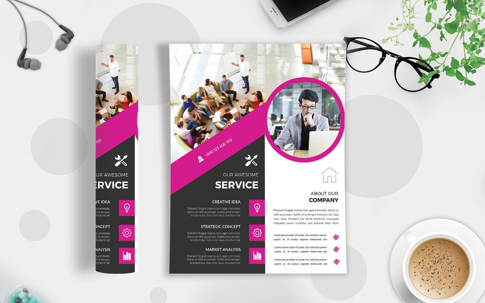 Template #123059 Agency Flyer Webdesign Template - Logo template Preview