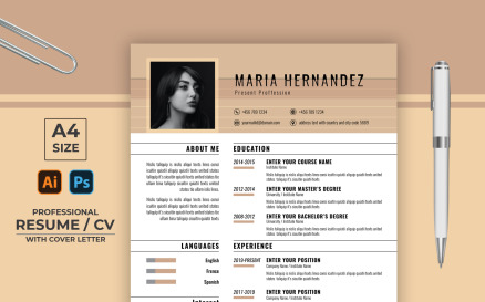 Creative CV Board Color Resume Template