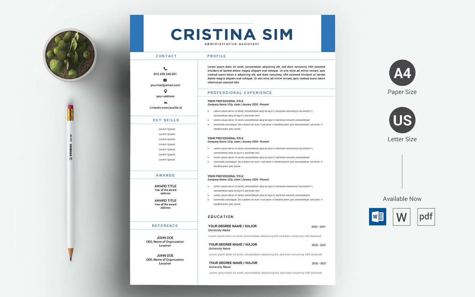 Template #123167 Black Resume Webdesign Template - Logo template Preview