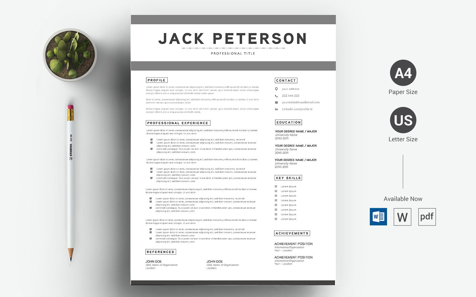 Template #123175 Black Resume Webdesign Template - Logo template Preview