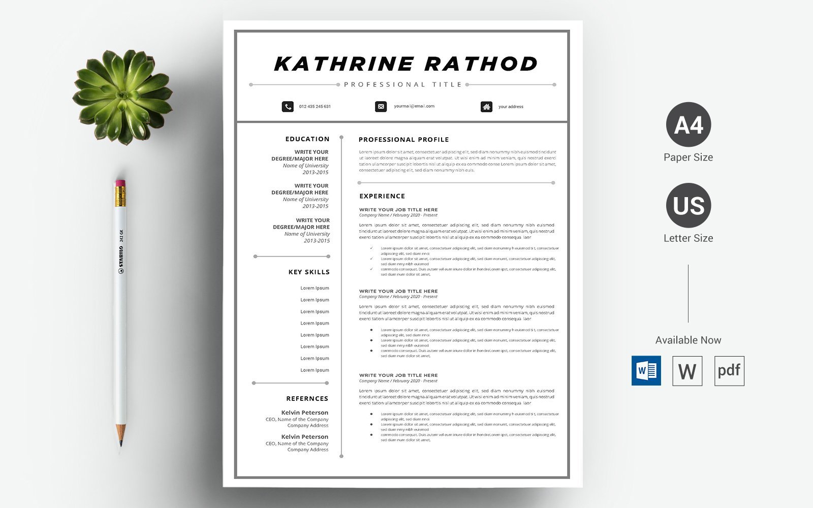 Template #123178 Black Resume Webdesign Template - Logo template Preview