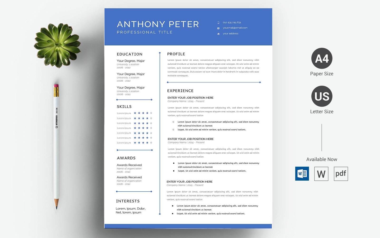 Template #123179 Black Resume Webdesign Template - Logo template Preview