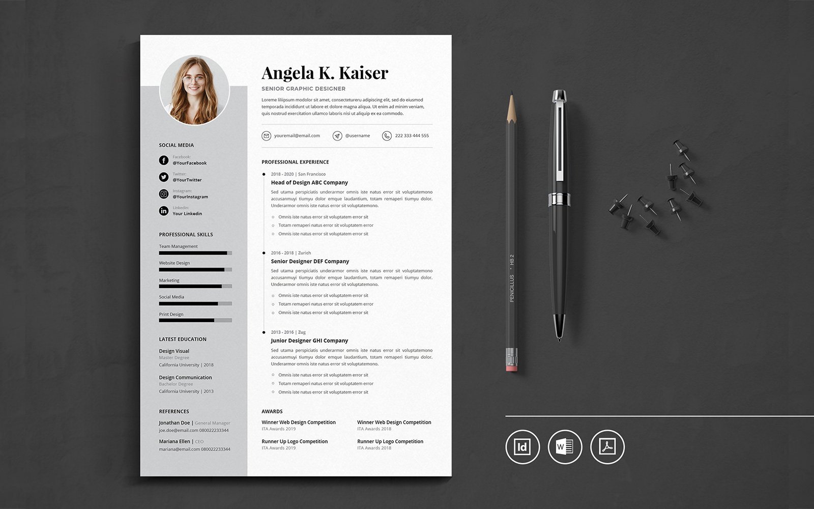 Kit Graphique #123181 Rsum Cv Divers Modles Web - Logo template Preview