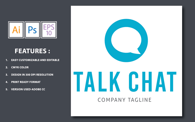 Talk Chat Design Logo Template