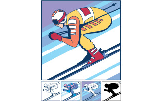 Alpine Skiing - Illustration