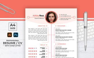 Ashley Rosa Creative CV Resume Template