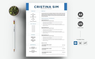 Cristina Sim - CV & Resume Template