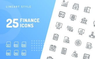 Finance Line Icon Set