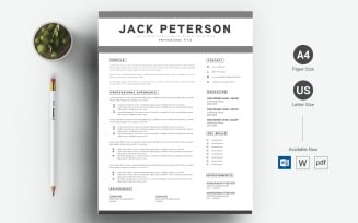 Jack Peterson - CV & Resume Template