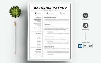 Kathrine Rathod - CV & Resume Template
